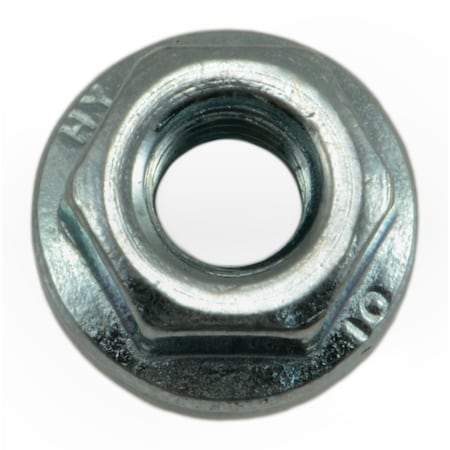 Midwest Fastener Flange Nut, M6-1.00, Steel, Class 10, Zinc Plated, 30 PK 31084